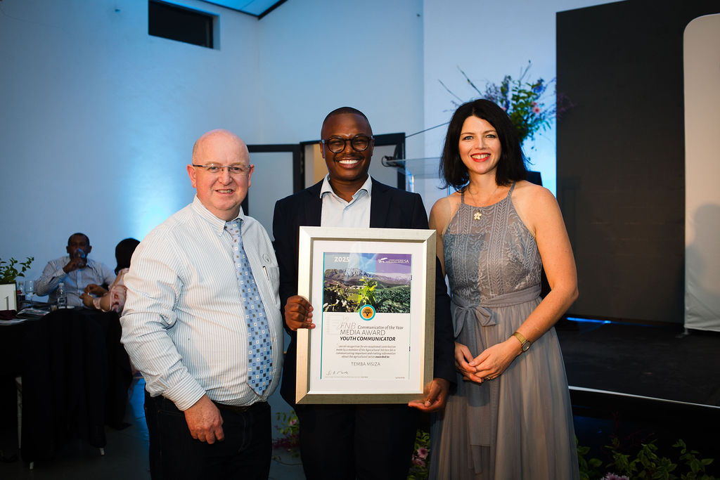 Agbiz’s Temba Msiza wins Youth Communicator of the Year at National Farmer of the Year Awards